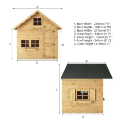 Mercia 7ft X 5ft Swiss Cottage Double Storey Playhouse - Installation Included -Westland Shop 13555821 1574949335528992