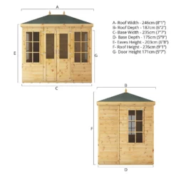 Mercia 8ft X 6ft Premium Clover Summerhouse - Including Installation -Westland Shop 13555827 6614941758344764