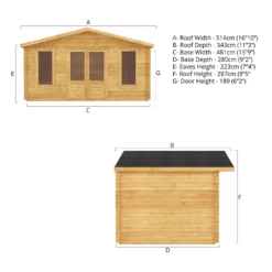 Mercia 5m X 3m Retreat Log Cabin 44mm 20 Mercia 5m X 3m Retreat Log Cabin 44mm -Westland Shop 13555829 8805025545857773
