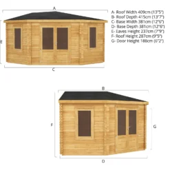 Mercia 4m X 4m Corner Log Cabin 28mm -Westland Shop 13555833 7815025545115675
