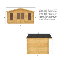 Mercia 5m X 3m Retreat Log Cabin 28mm -Westland Shop 13555834 2065025545247984