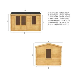 Mercia 4m X 3m Home Office Log Cabin 28mm -Westland Shop 13555840 9965025545181150