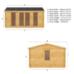 Mercia 5m X 4m Home Office Log Cabin 28mm -Westland Shop 13555842 9045025545125185