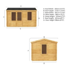 Mercia 4m X 3m Home Office Log Cabin 34mm -Westland Shop 13555843 7805025545995416