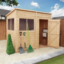 Mercia 8ft X 4ft Premium Shiplap Modular Pent Shed - Including Installation -Westland Shop 13555850 3944949337652977