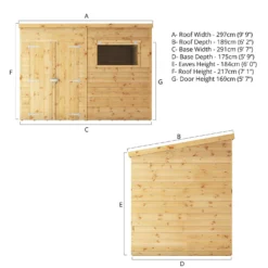 Mercia 10ft X 6ft Premium Shiplap Pent Shed - Including Installation -Westland Shop 13555852 1605011477959522