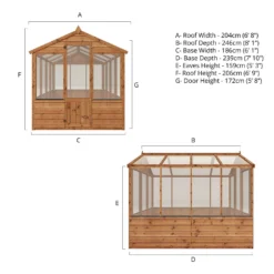 Mercia Wooden Greenhouse - 8x6ft -Westland Shop 13626876 8745028840031320