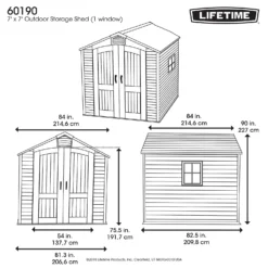 Lifetime Plastic Outdoor Storage Shed - 7x7ft 13 Lifetime Plastic Outdoor Storage Shed - 7x7ft -Westland Shop 13660826 6504949045635875