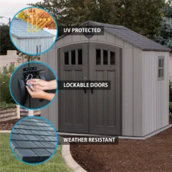 Lifetime Plastic Outdoor Storage Shed - 8x7.5ft 12 Lifetime Plastic Outdoor Storage Shed - 8x7.5ft -Westland Shop 13660827 1334949053189080