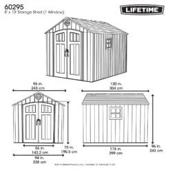Lifetime Plastic Outdoor Storage Shed - 8x10ft 13 Lifetime Plastic Outdoor Storage Shed - 8x10ft -Westland Shop 13660829 1284949046040122