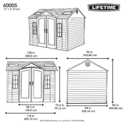 Lifetime 10 X 8ft Outdoor Storage Shed - Installation Included 19 Lifetime 10 X 8ft Outdoor Storage Shed - Installation Included -Westland Shop 13911314 3254978028295342