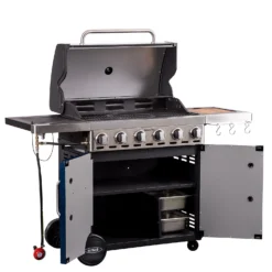 Outback Saturn Pro Blue 6 Burner Gas BBQ -Westland Shop 13950669 4674999049155167