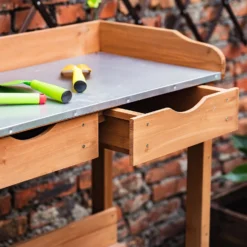 Garden Potting Bench With Two Drawers & Shelf -Westland Shop 13967031 4255014369303266