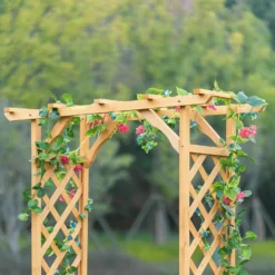 Homebase Wooden Garden Arched Trellis With Planters -Westland Shop 13967032 6315014369254225
