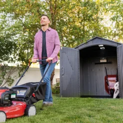 Lifetime 7x7ft Outdoor Storage Shed - Rough-Cut Grey -Westland Shop 13997403 1125000054921586