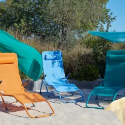 Siesta Sun Lounger - Blue -Westland Shop 14005768 2005022687297003