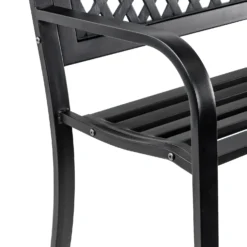 Black Steel Garden Bench 11 Black Steel Garden Bench -Westland Shop 14005779 5405018249740746