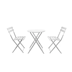 Millie Metal Bistro Set - Grey -Westland Shop 14005781 2855018249611251