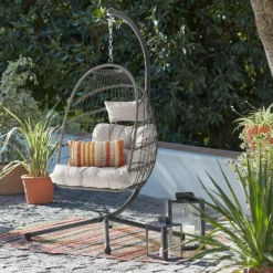 Grey Single Garden Hanging Chair -Westland Shop 14005785 1595032481802891