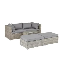 Cairo Grey Rattan Effect Garden Sofa Set -Westland Shop 14005786 2075022102996918