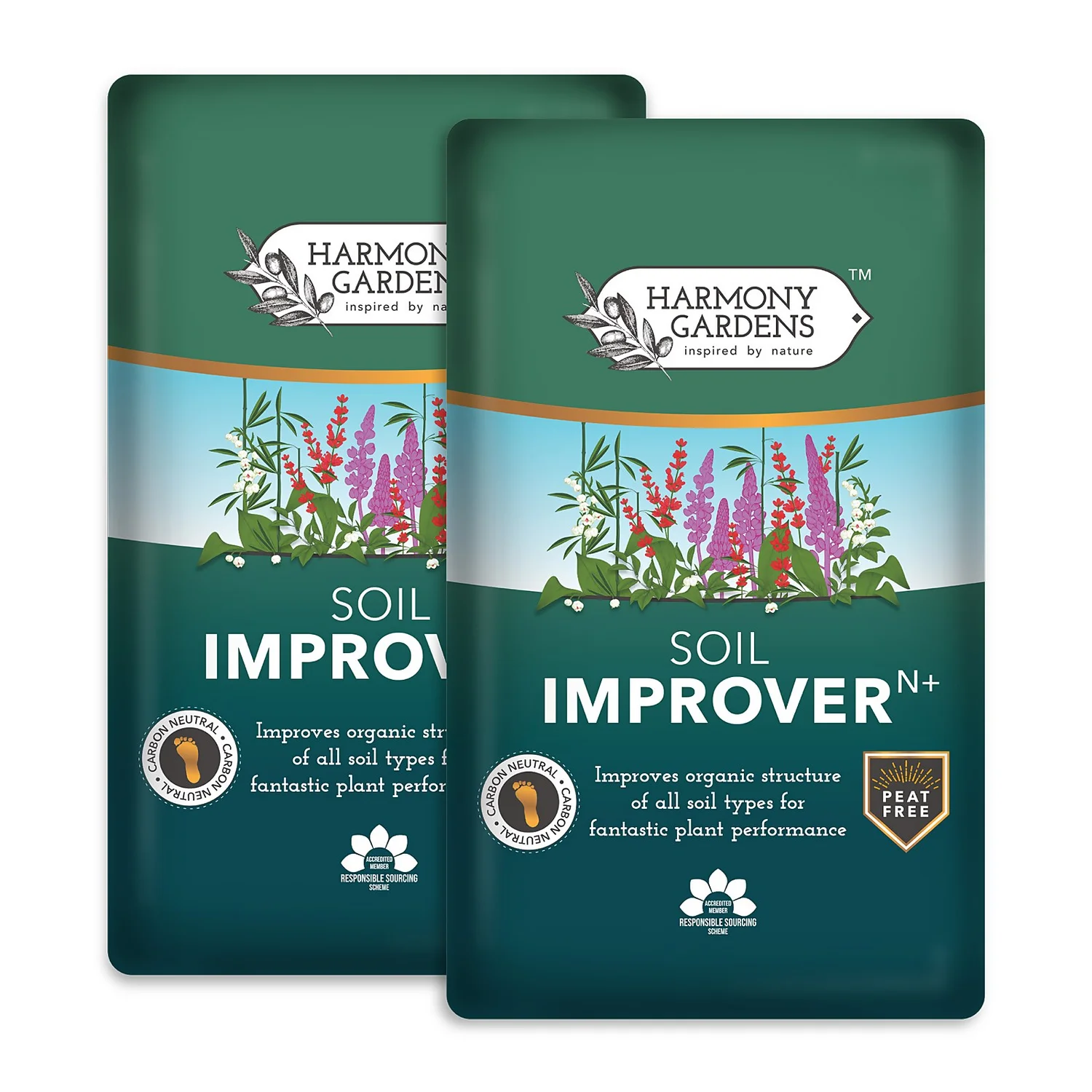 Harmony Gardens Soil Improver - 2 Bags (Total 100 Litres / 41.2Kg) 3 Harmony Gardens Soil Improver - 2 Bags (Total 100 Litres / 41.2Kg)