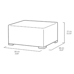 Keter California 3 Seater Outdoor Garden Furniture Chaise Longue - Graphite With Grey Cushions -Westland Shop 14539593 1105041802348280